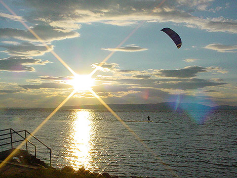 Blick vom Strand auf den Balaton