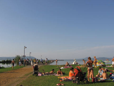 Strand in Balatonmáriafürdö